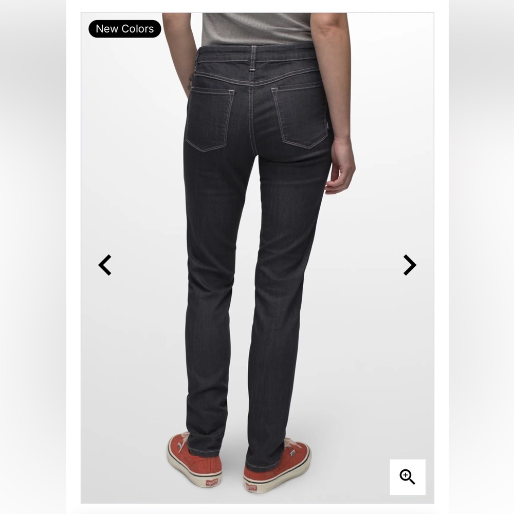Prana Kayla Denim Jeans Black Size 2 / 26 Organic Cotton 5 pocket pants